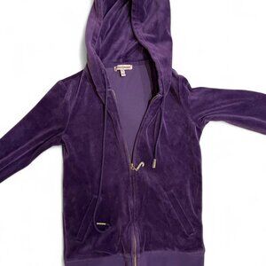 Juicy Couture purple velour zip up hoodie